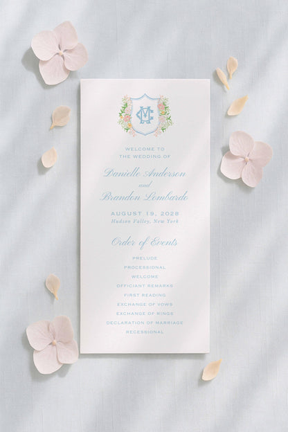 Colorful Floral Wedding Program Template