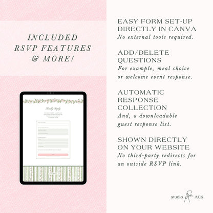 Grandmillennial Floral Wedding Website Template