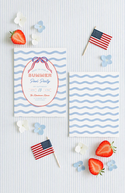 Pool Party Birthday Invitation Template