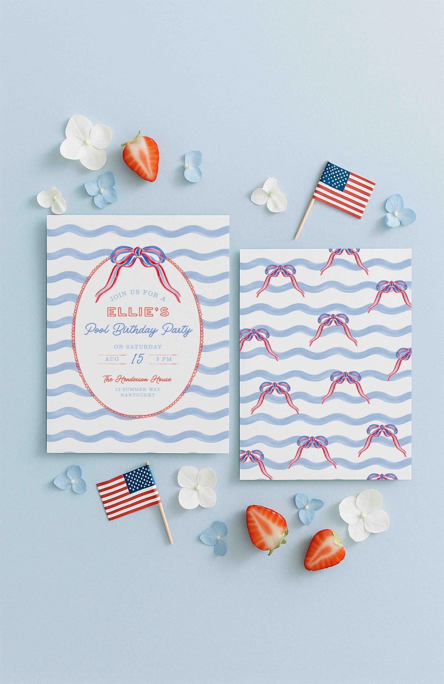 Pool Party Birthday Invitation Template