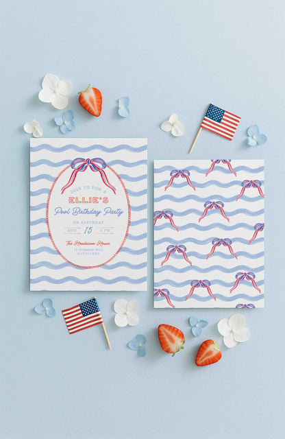 Pool Party Birthday Invitation Template