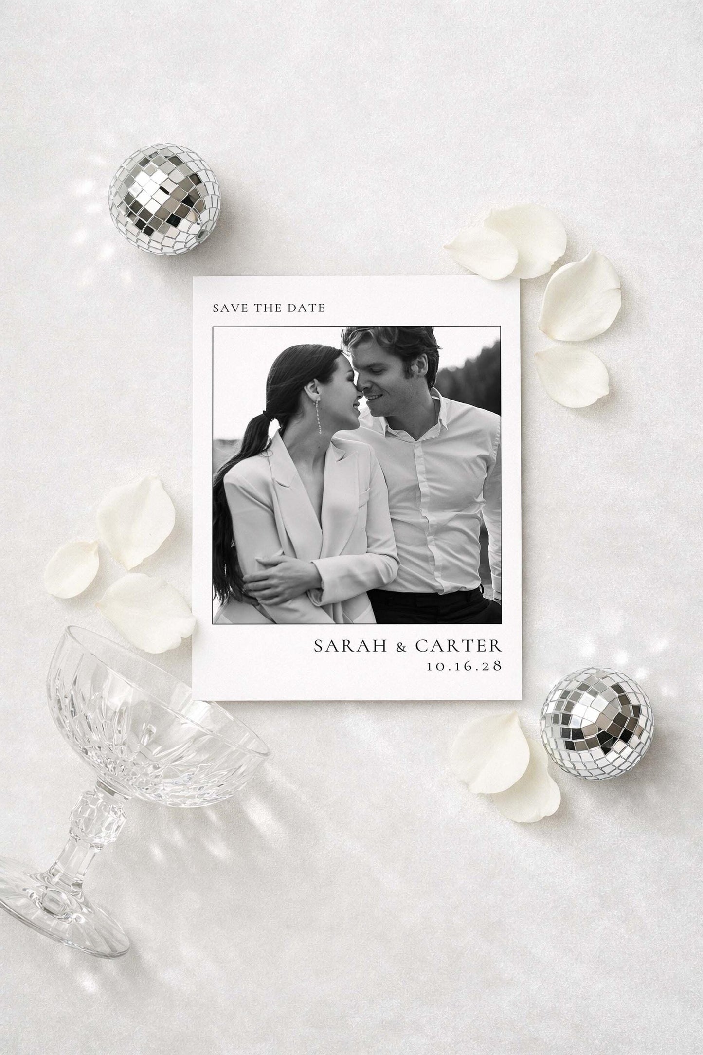 Modern Beige Save the Date Template