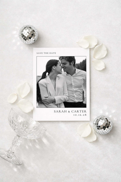 Modern Beige Save the Date Template