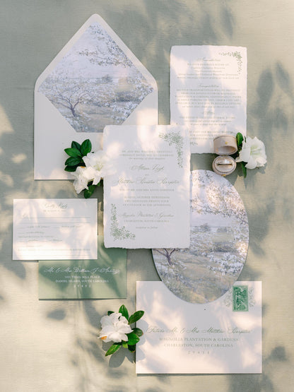 Flowering Trees Envelope Liner Template