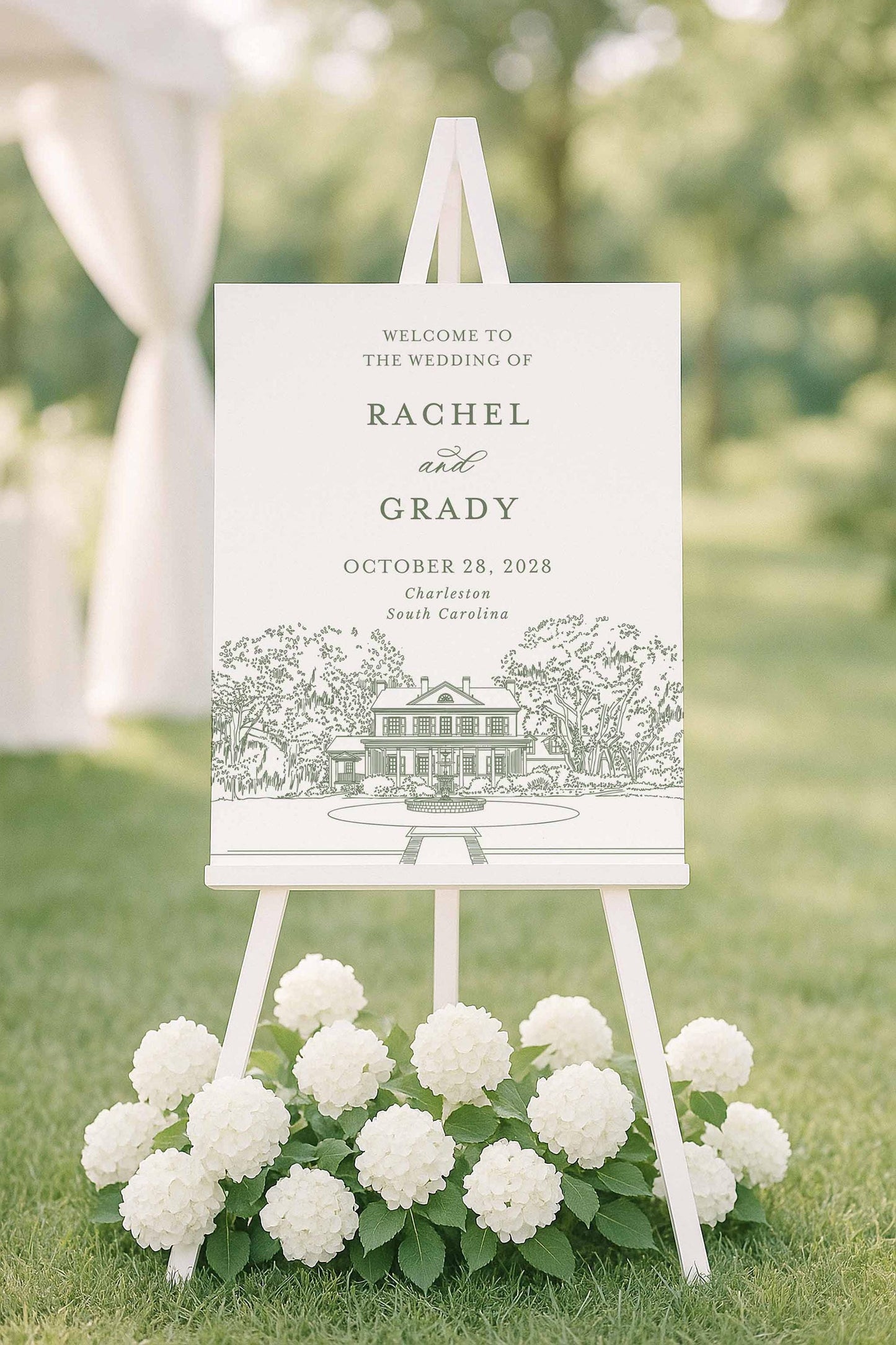Legare Waring House Wedding Welcome Sign Template