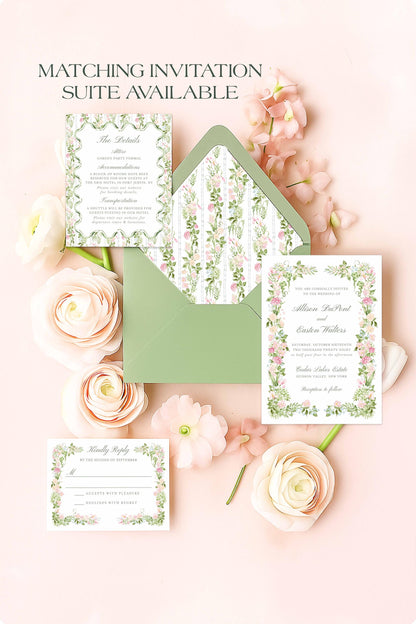 Hand-Painted Floral Wedding Website Template