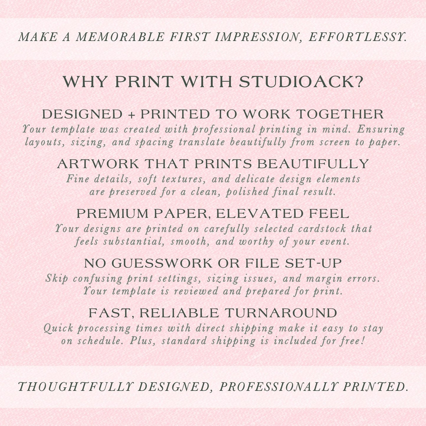 8x10 Professional Printing | Prints for Frames | Tabletop Signage | Template Printing from studioACK