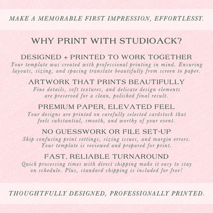 8x10 Professional Printing | Prints for Frames | Tabletop Signage | Template Printing from studioACK