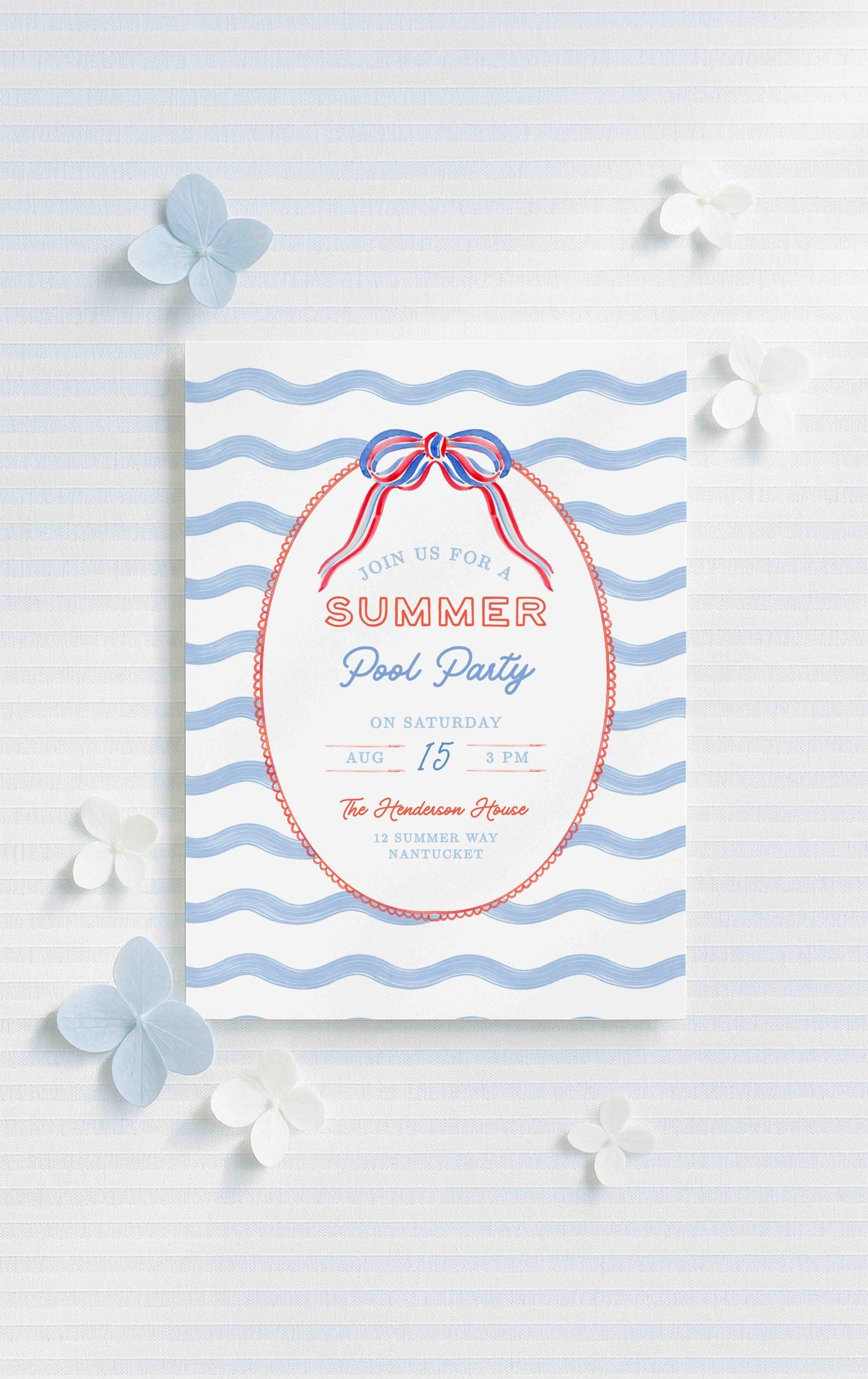 Pool Party Birthday Invitation Template