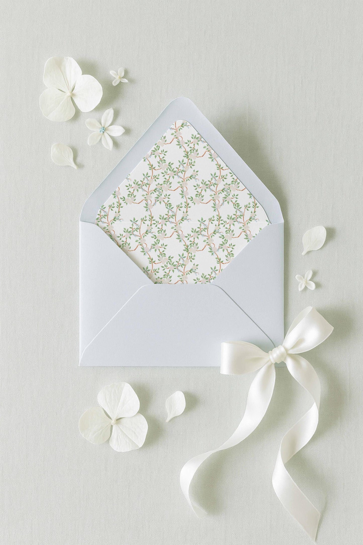 Neutral Chinoiserie Envelope Liner Template