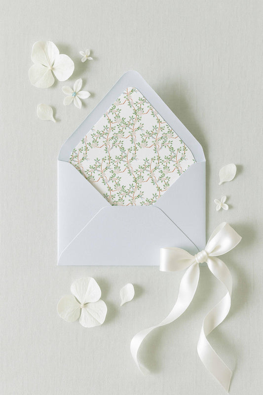 Neutral Chinoiserie Envelope Liner Template