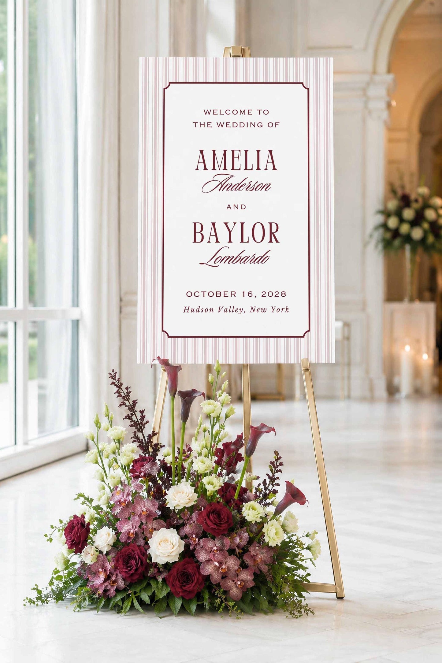 Vintage Lace Wedding Welcome Sign Template
