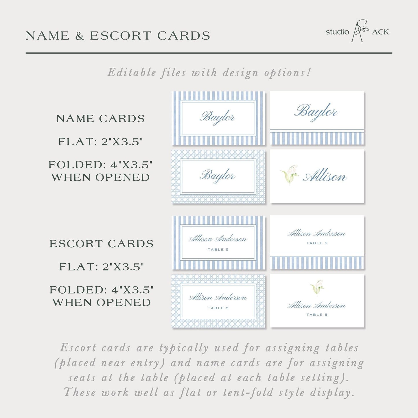 Blue Rattan Wedding Template Bundle