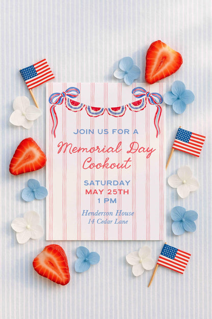 Patriotic Party Invitation Template