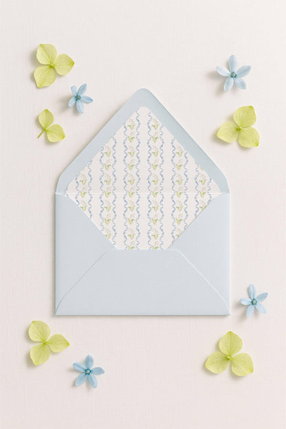 Blue Rattan Save the Date Template