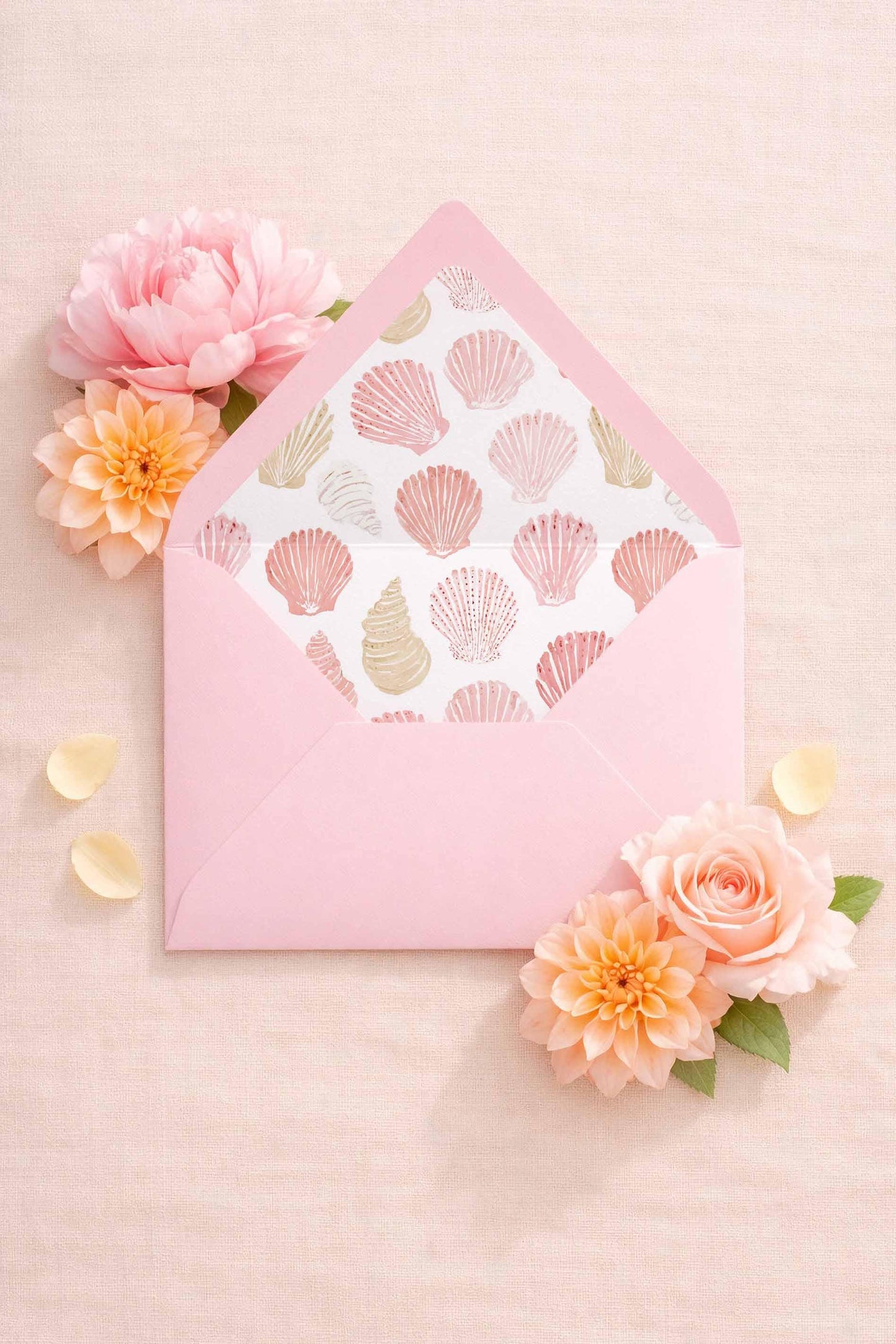 Whimsical Beach Envelope Liner Template