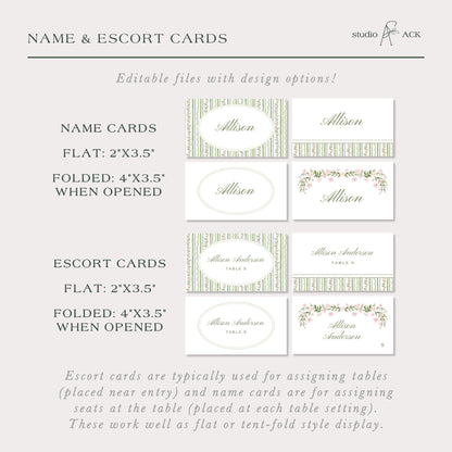 Grandmillennial Floral Wedding Template Bundle