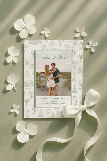 Southern Toile Save the Date Template