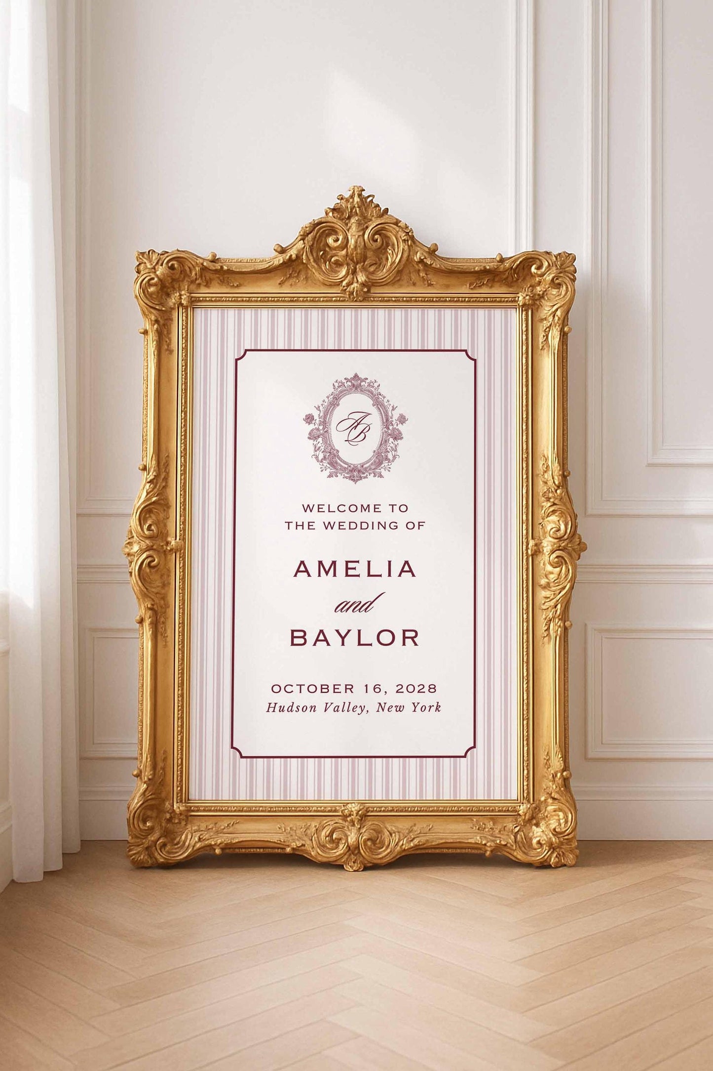 Vintage Lace Wedding Welcome Sign Template