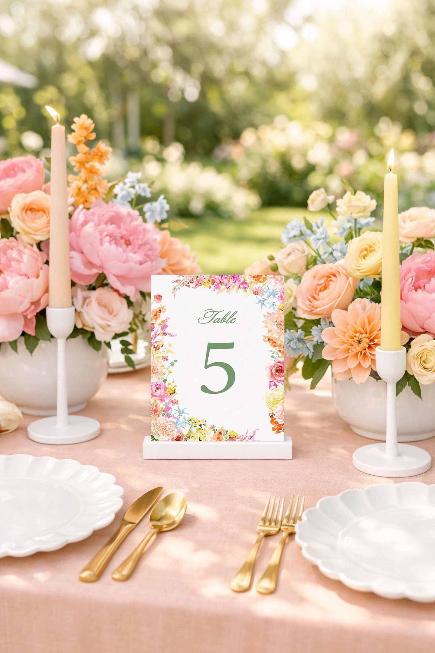 Colorful Floral Wedding Template Bundle
