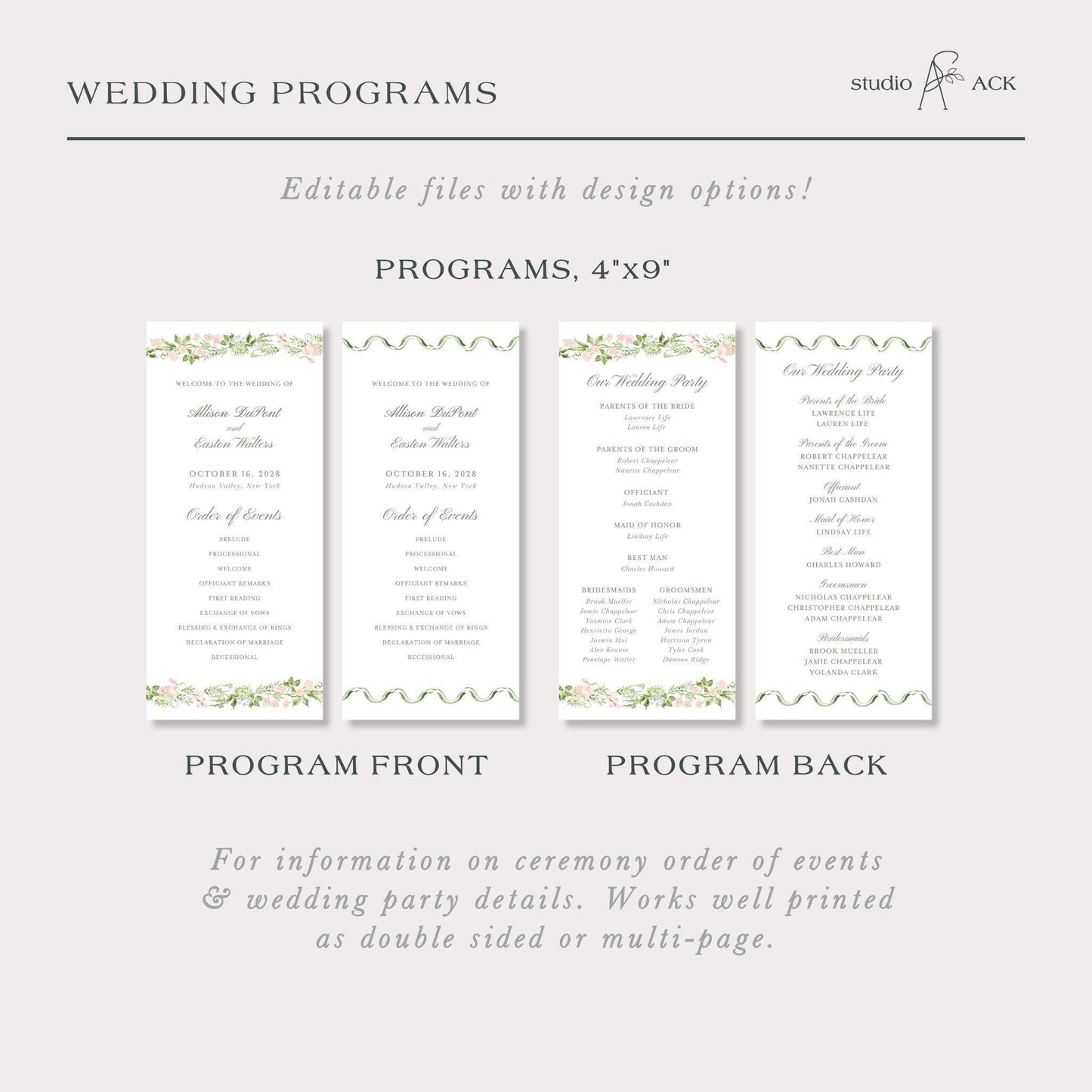 Floral Wedding Template Bundle