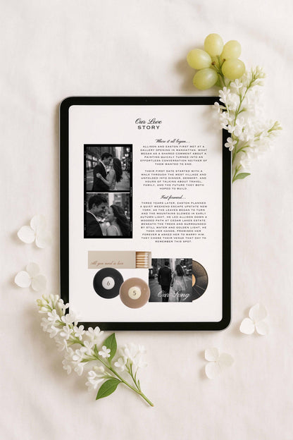 Old Money Striped Wedding Website Template