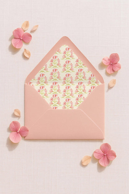 Whimsical Garden Envelope Liner Template