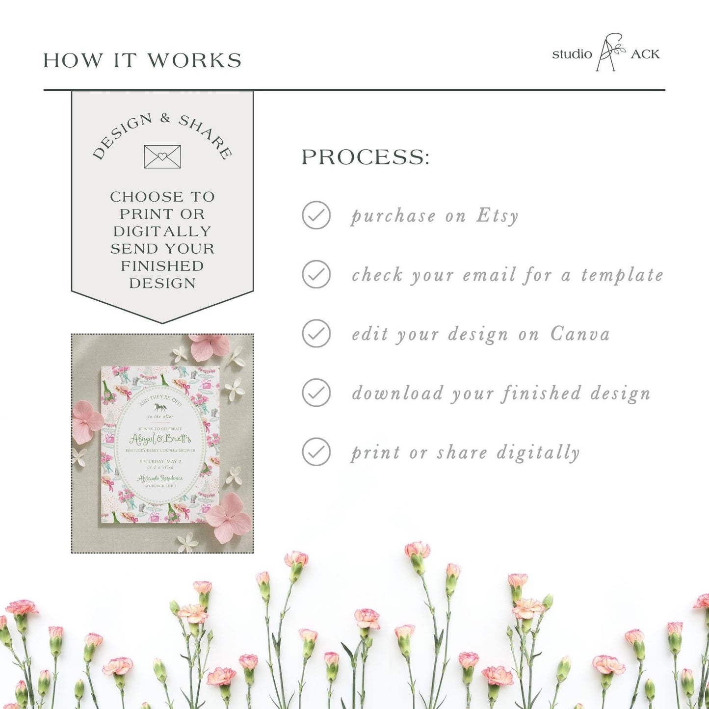 Kentucky Derby Engagement Party Invitation Template