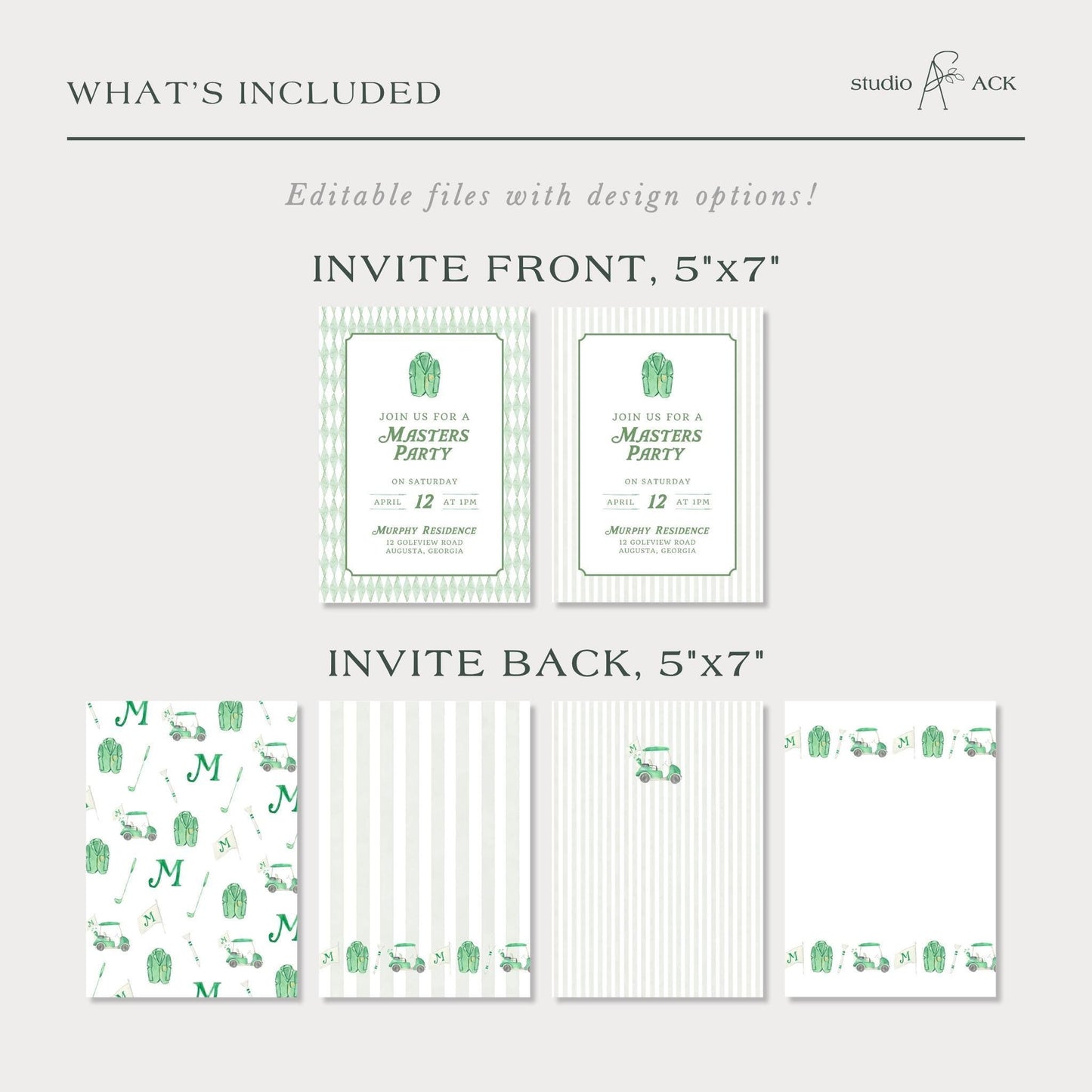 Golf Party Invitation Template
