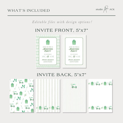 Golf Party Invitation Template