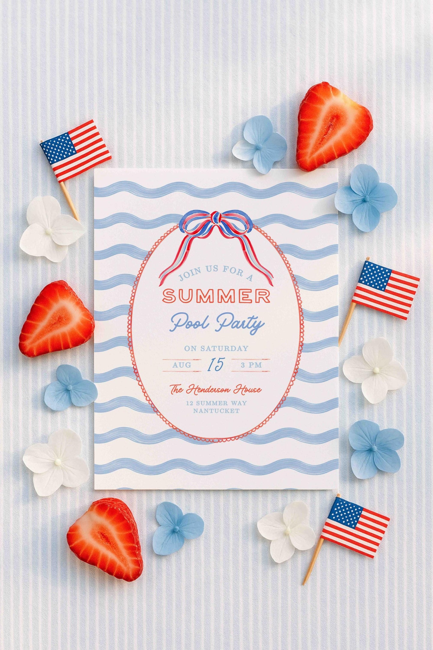 Pool Party Birthday Invitation Template