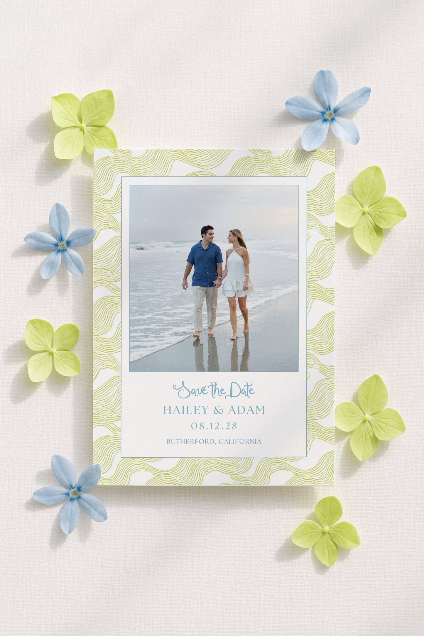 Fun Wavy Save the Date Template
