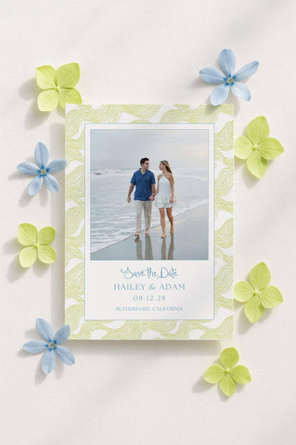 Fun Wavy Save the Date Template