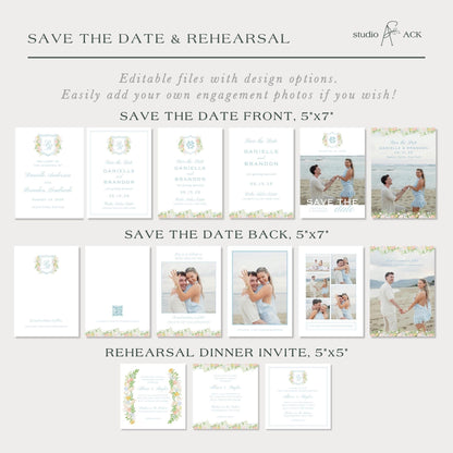Colorful Floral Wedding Template Bundle