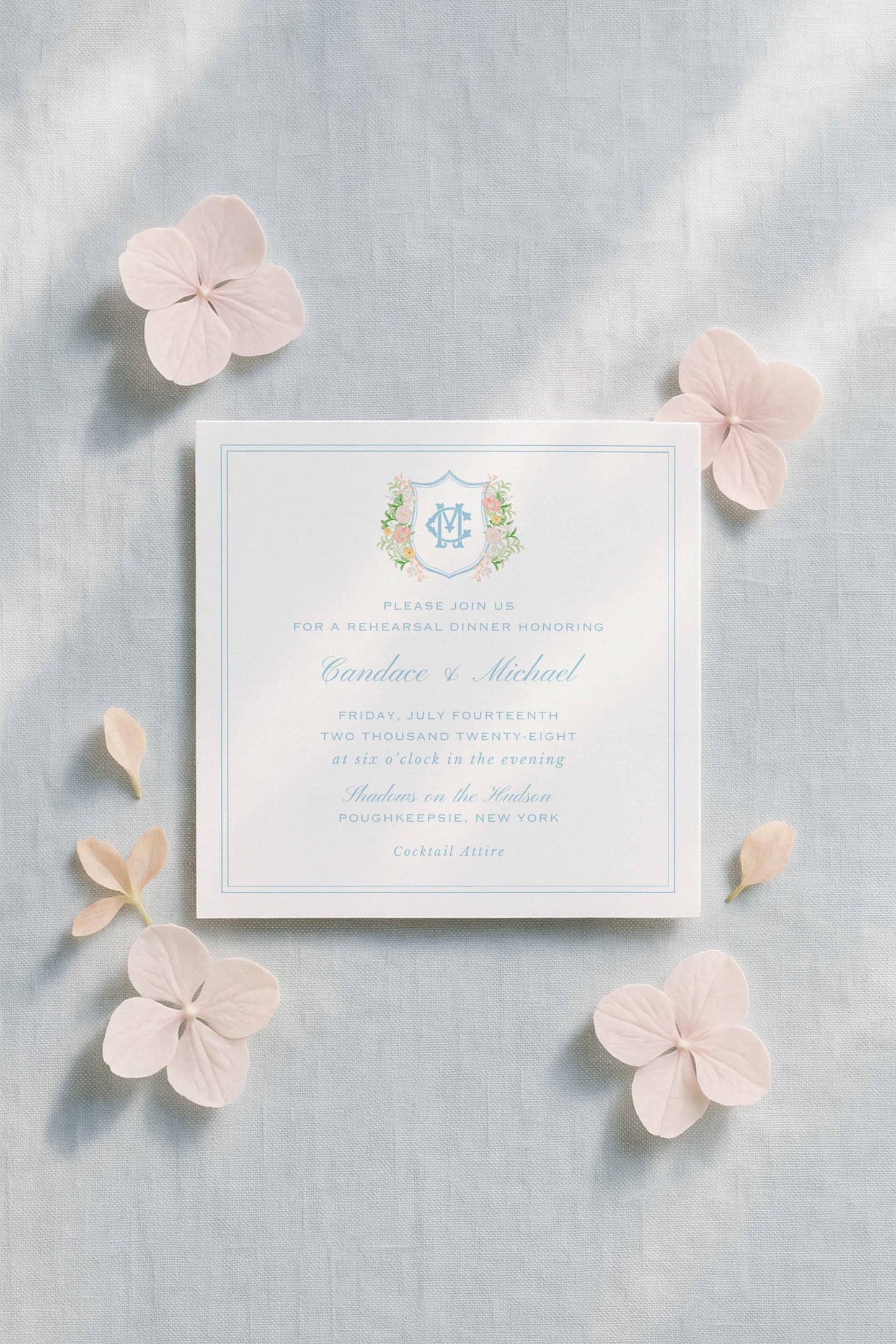 Colorful Floral Rehearsal Dinner Invitation