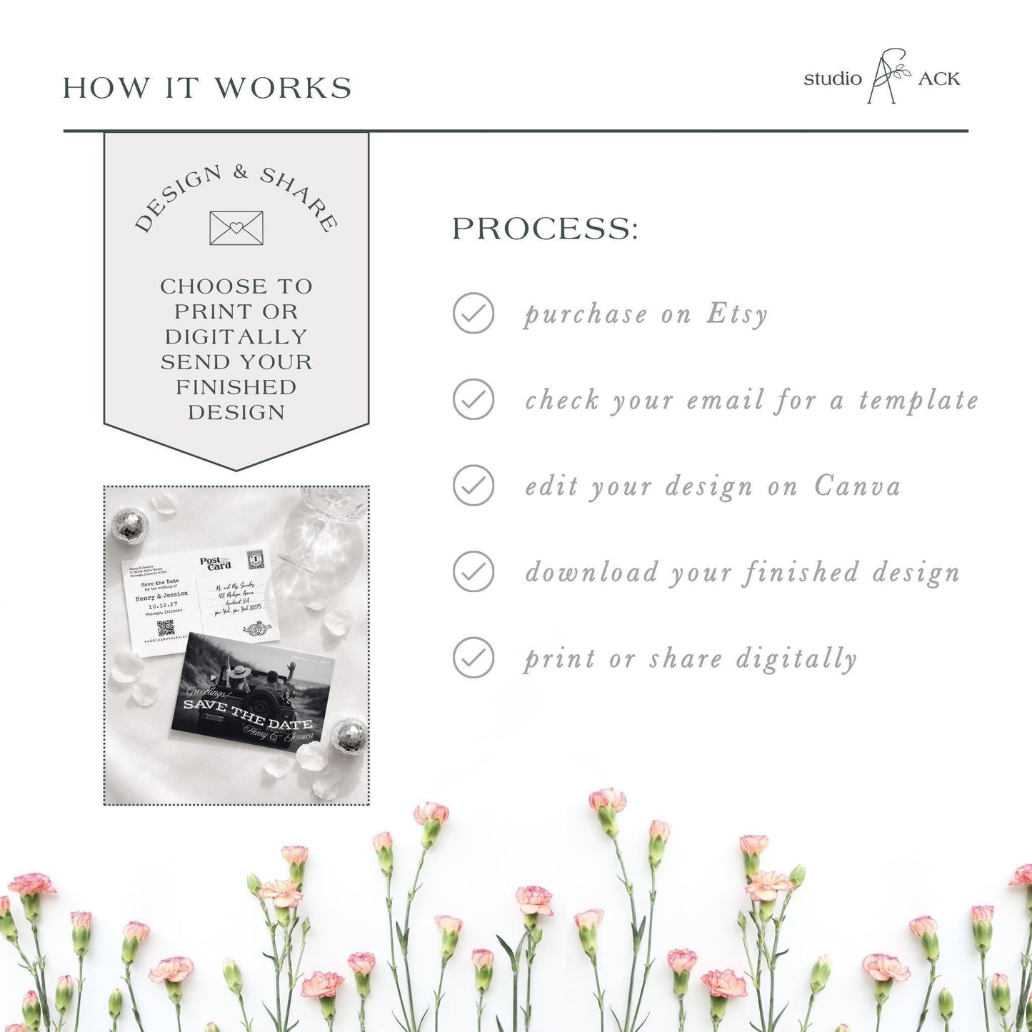 Greetings! Save the Date Postcard Template