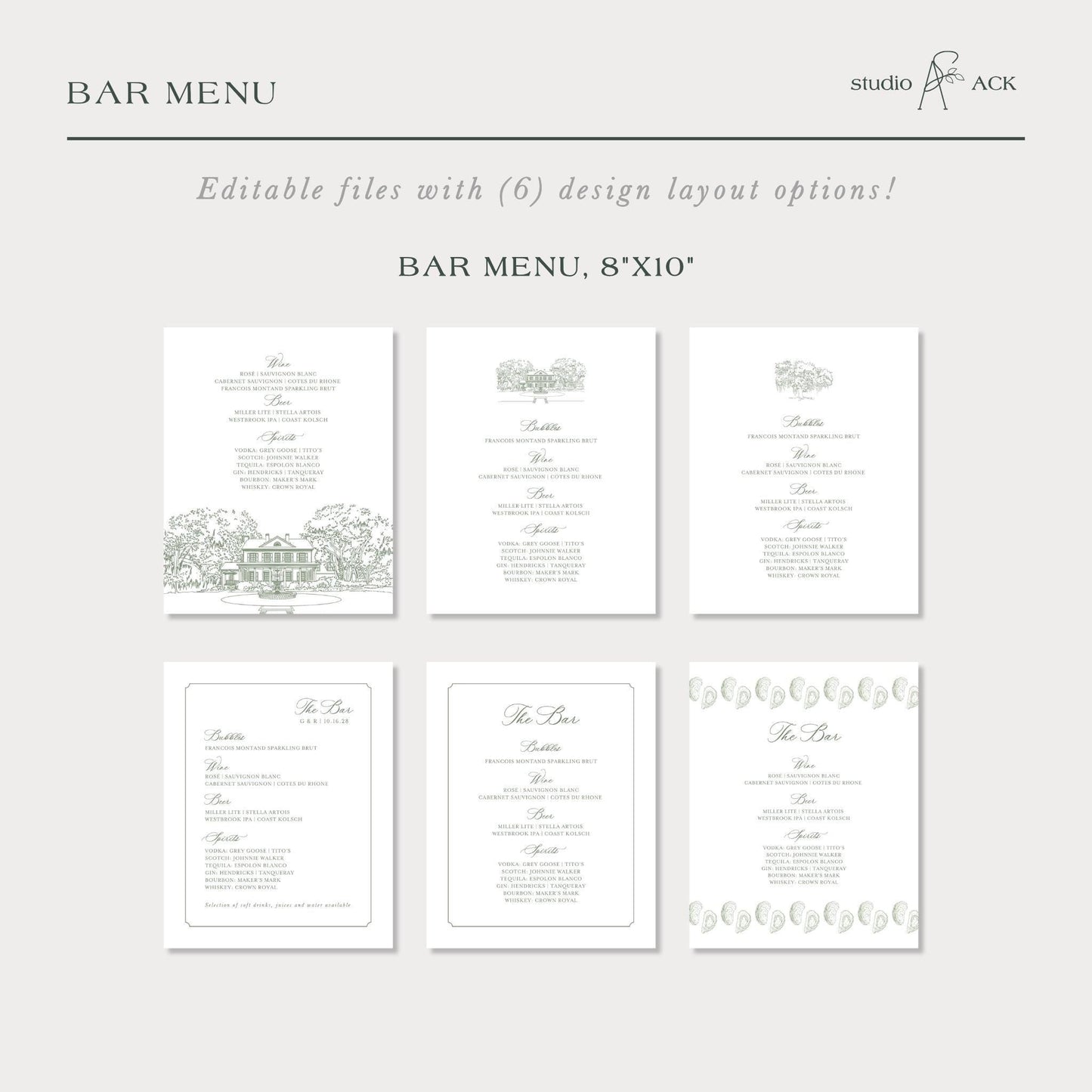 Legare Waring House Wedding Template Bundle