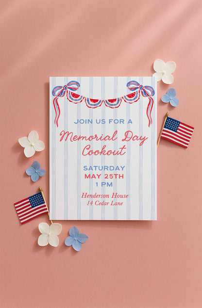 Patriotic Party Invitation Template