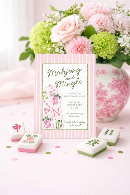 Mahjong Party Invitation Template