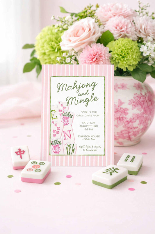 Mahjong Party Invitation Template