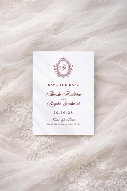 Vintage Lace Save the Date Template