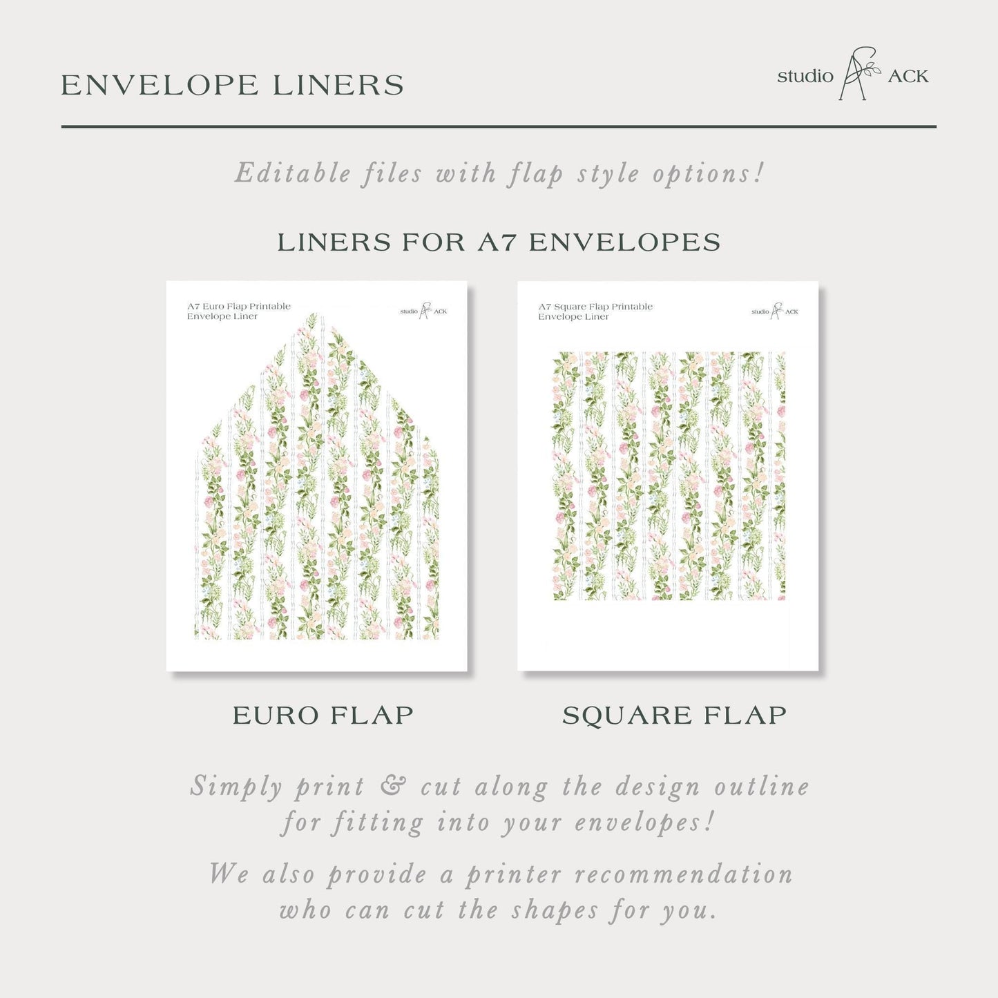Hand-Painted Floral Wedding Invitation Suite Template