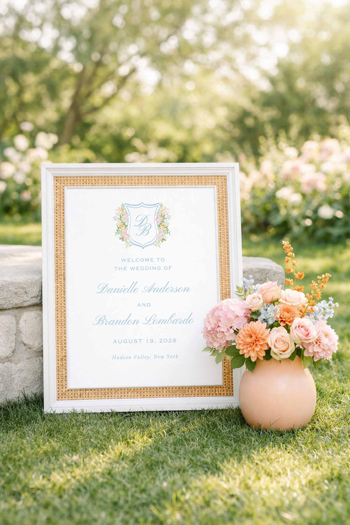 Colorful Floral Wedding Welcome Sign Template