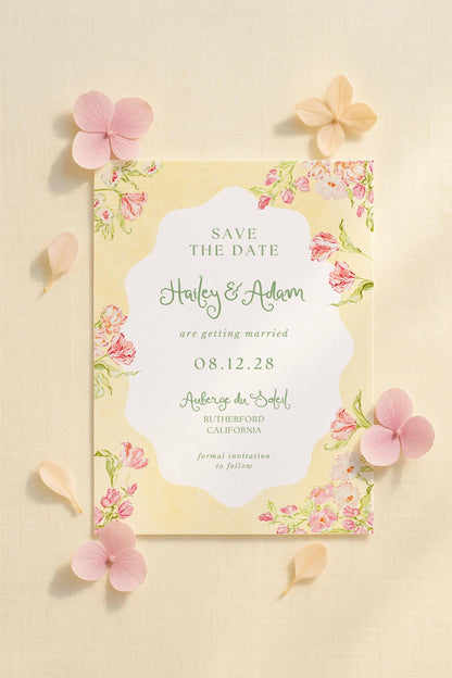 Whimsical Garden Save the Date Template