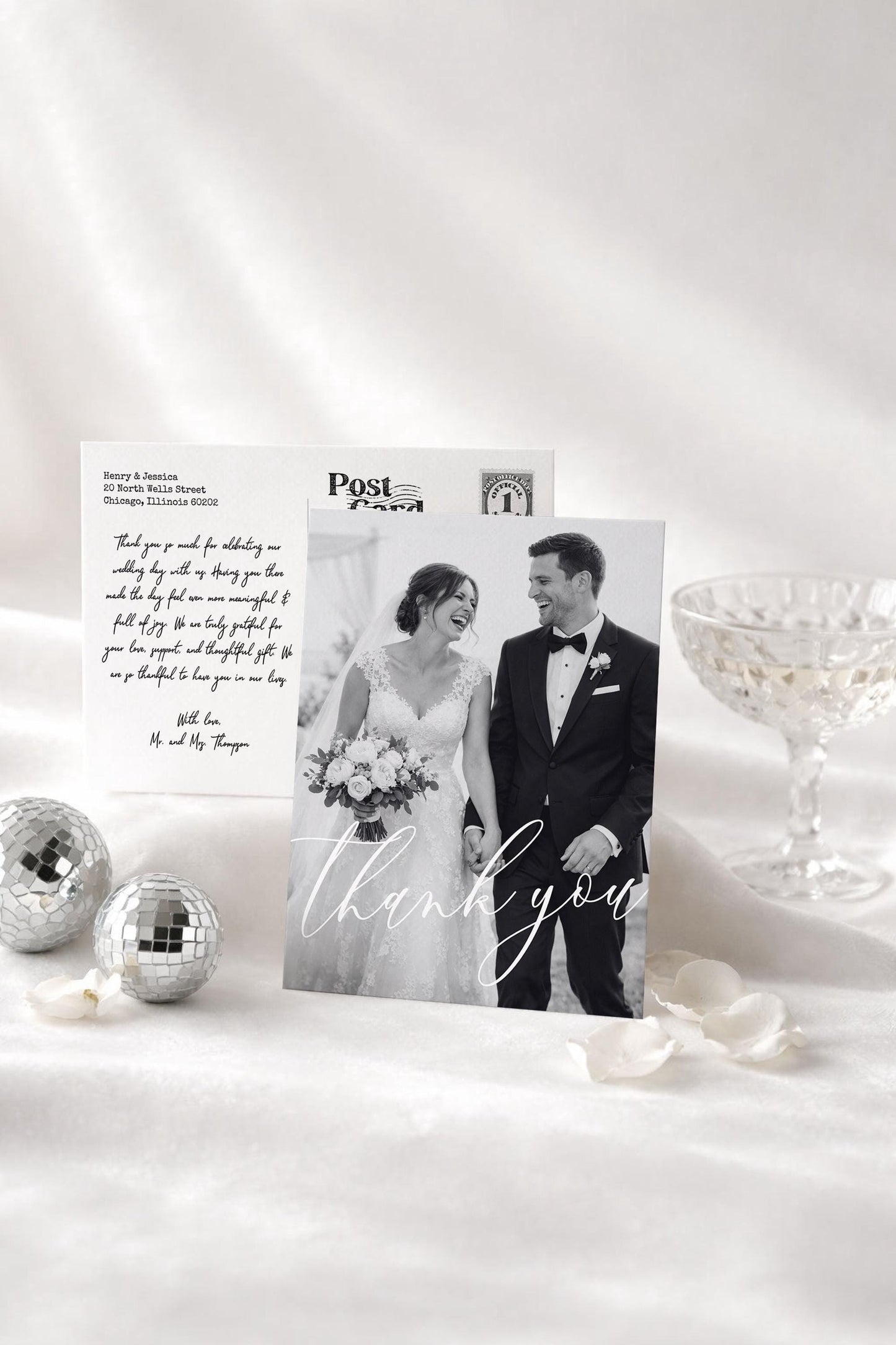 Vintage Minimalist Thank You Card Template