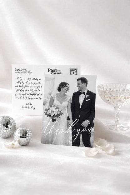 Vintage Minimalist Thank You Card Template