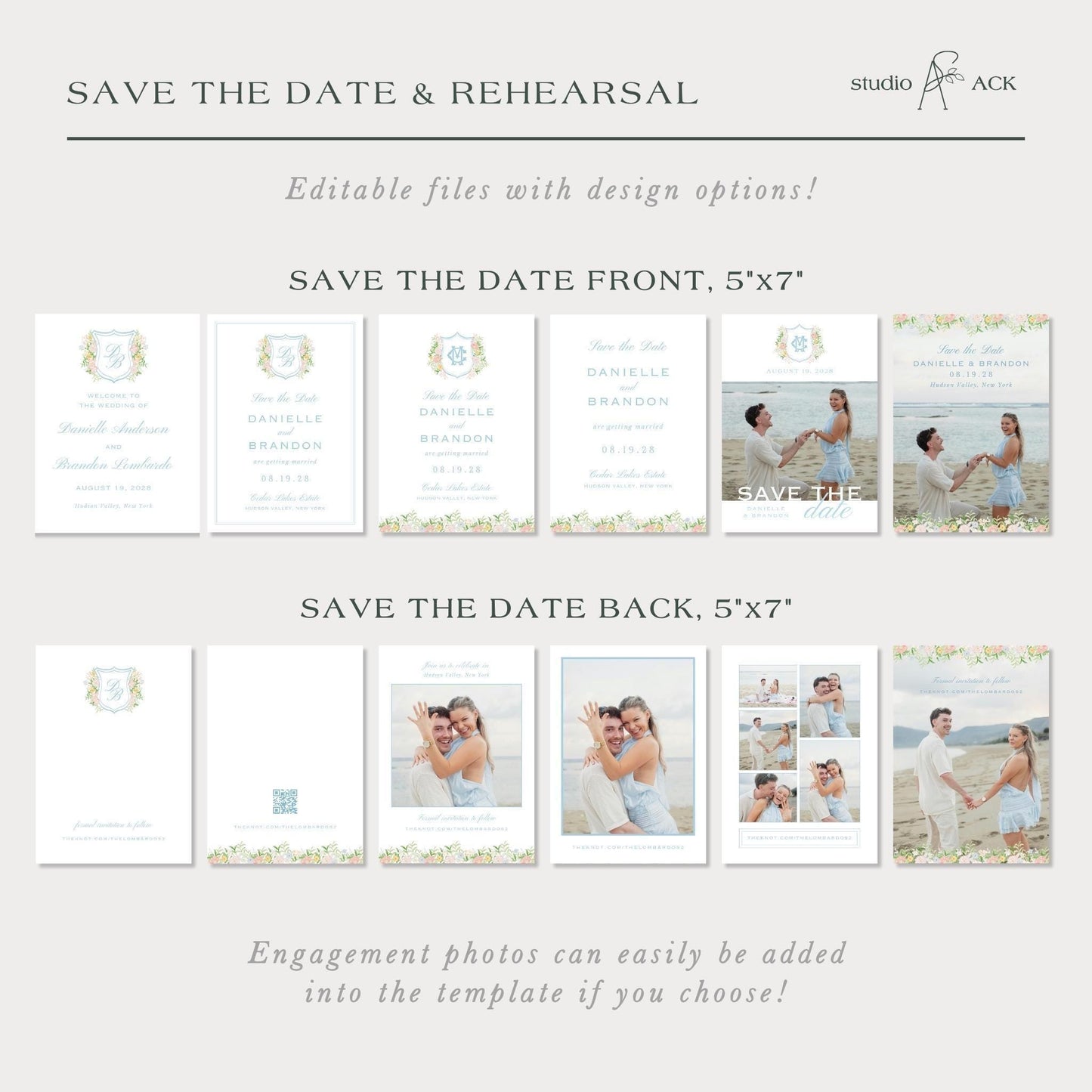 Colorful Floral Save the Date Template