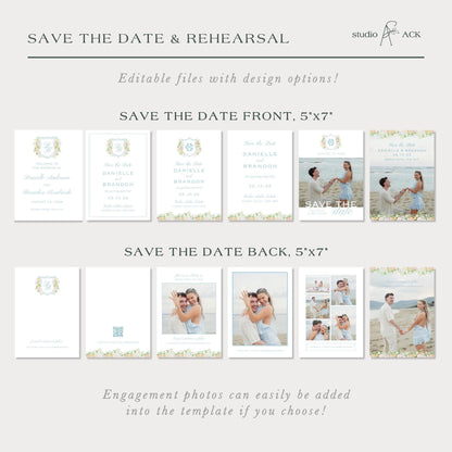 Colorful Floral Save the Date Template