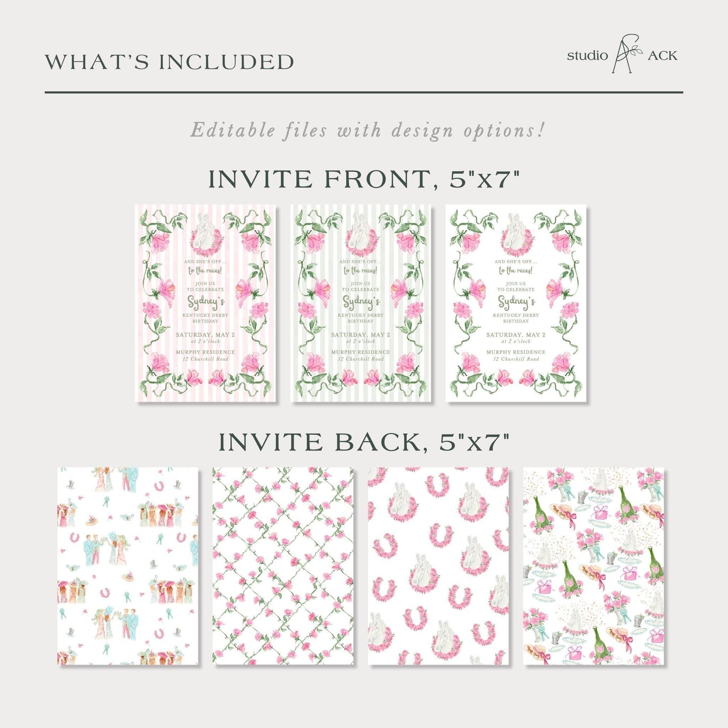 Kentucky Derby Birthday Invitation Template