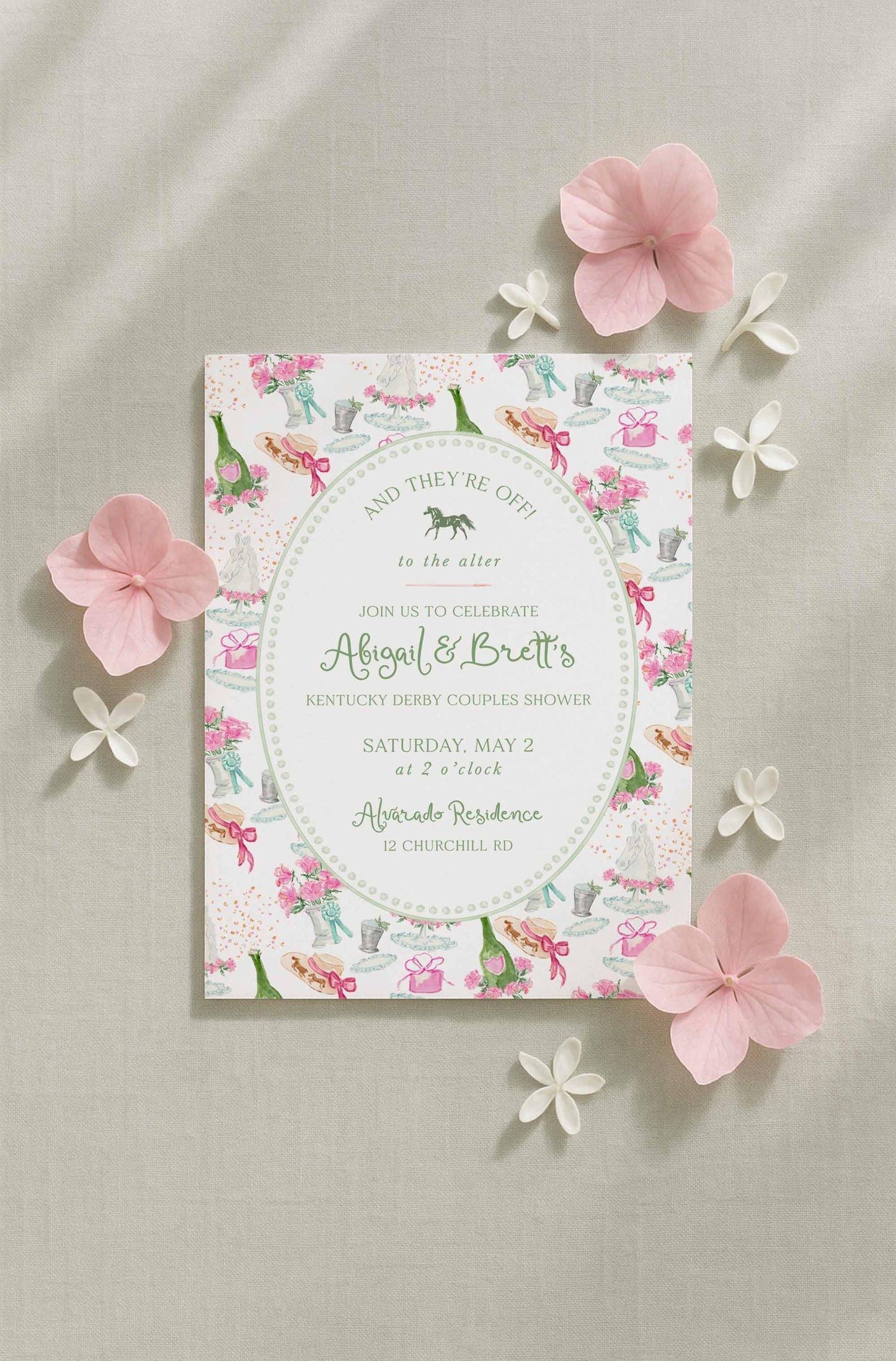Kentucky Derby Engagement Party Invitation Template